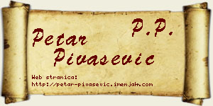 Petar Pivašević vizit kartica